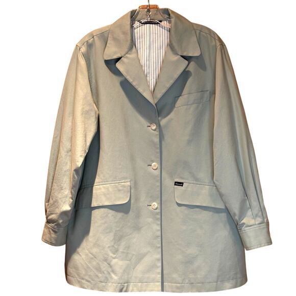 Men's Faconnable Light Green LS Jacket, Lined, Pockets, Size Small, EUC - Picture 1 of 4